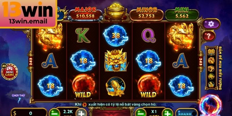 Các biểu tượng chính có tại kho báu tứ linh 13WIN